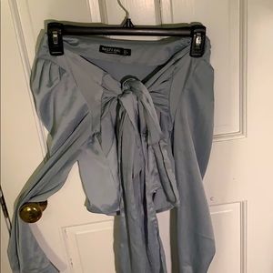 nastygal tie in front blouse